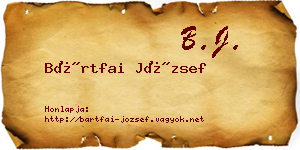 Bártfai József névjegykártya