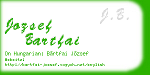 jozsef bartfai business card