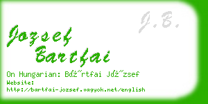 jozsef bartfai business card